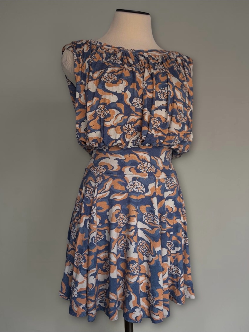 Daily Practice by Anthropologie Cinched Print Mini Athletic Dress